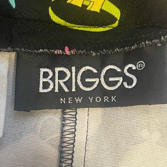 Briggs New York Black Vintage Shopping Theme Heels Purses Cropped Capri Pants - Picture 4 of 9